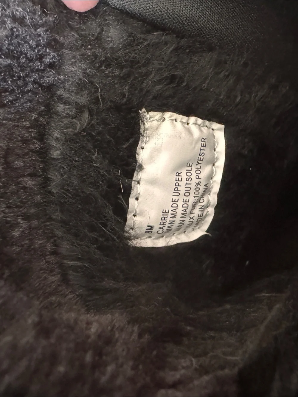 totes Black Quilted Faux Fur Cuff Winter Boots 8 fits like 7.5